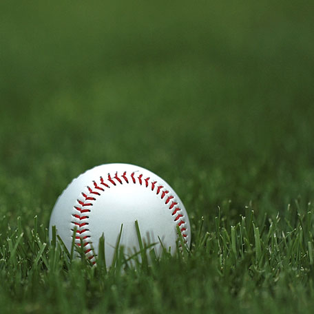 baseball on a grassy field