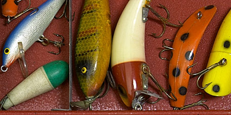 colorful fishing lures