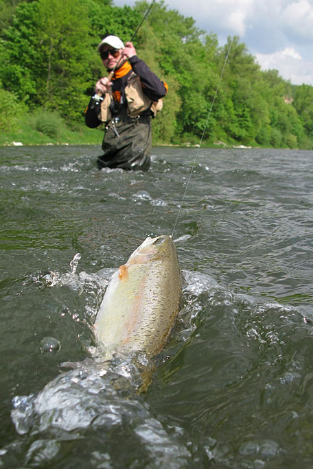 fly fishing in a russian river