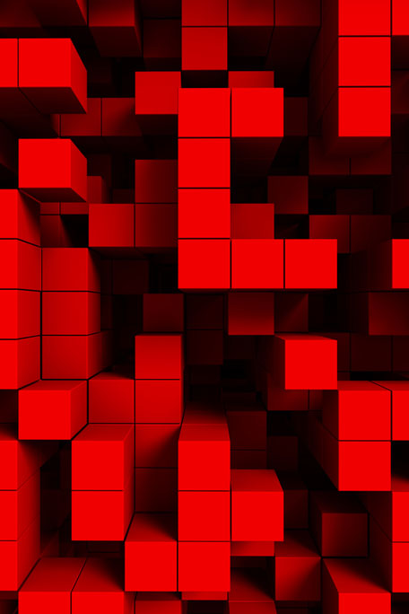 abstract 3d pattern - red cubes